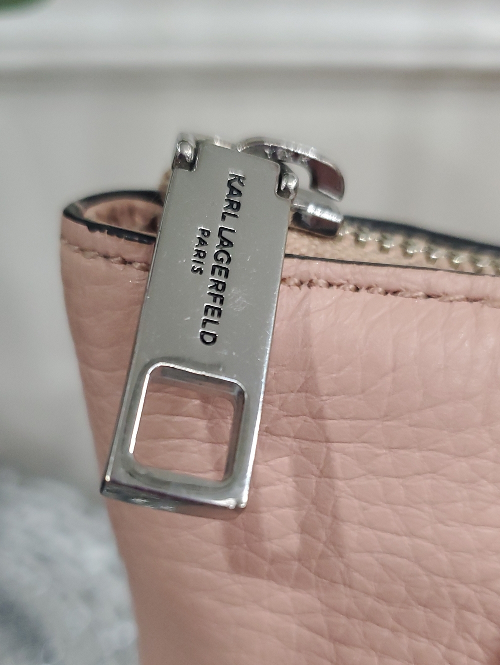 KARL LAGERFELD PINK PEBBLE LEATHER SATCHEL/SHOULDER TOTE BAG💗 - Picture 7 of 16
